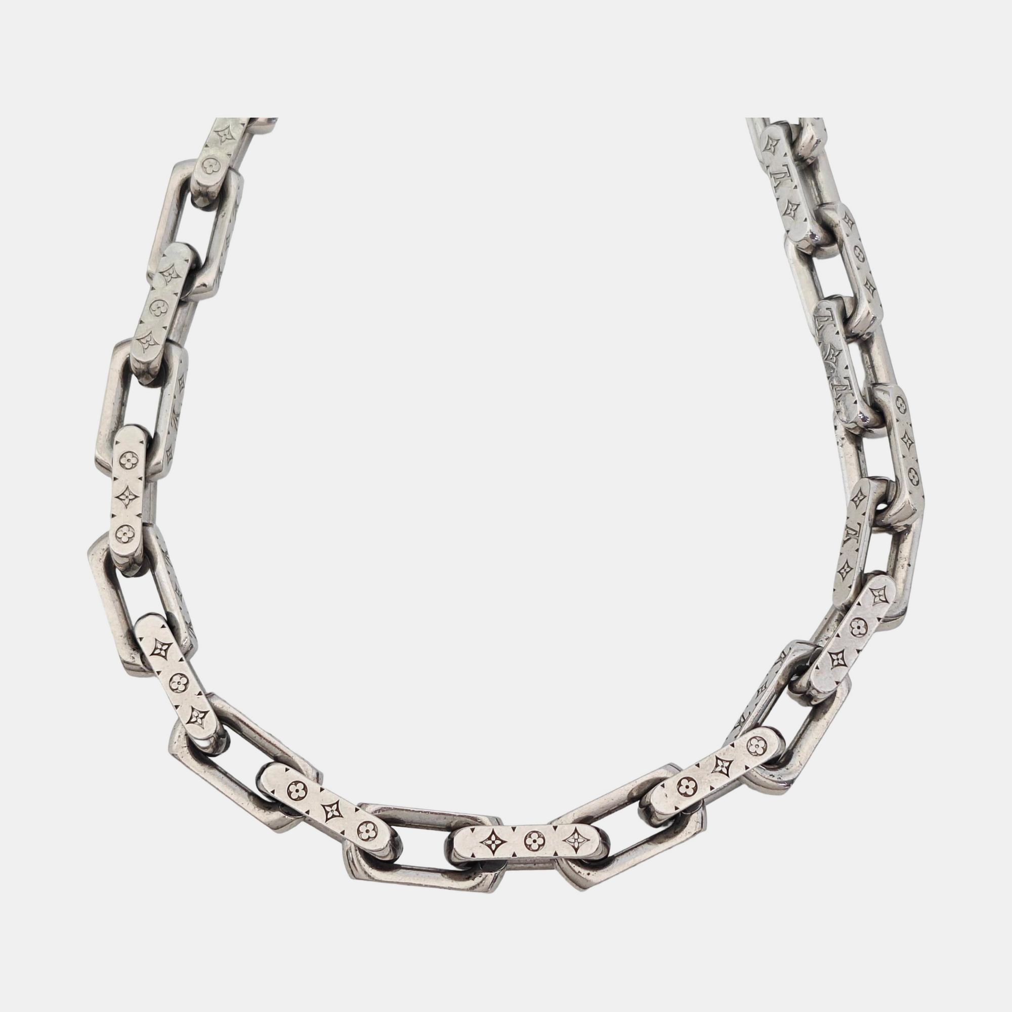 MONOGRAM CHAIN Metal Silver Necklace