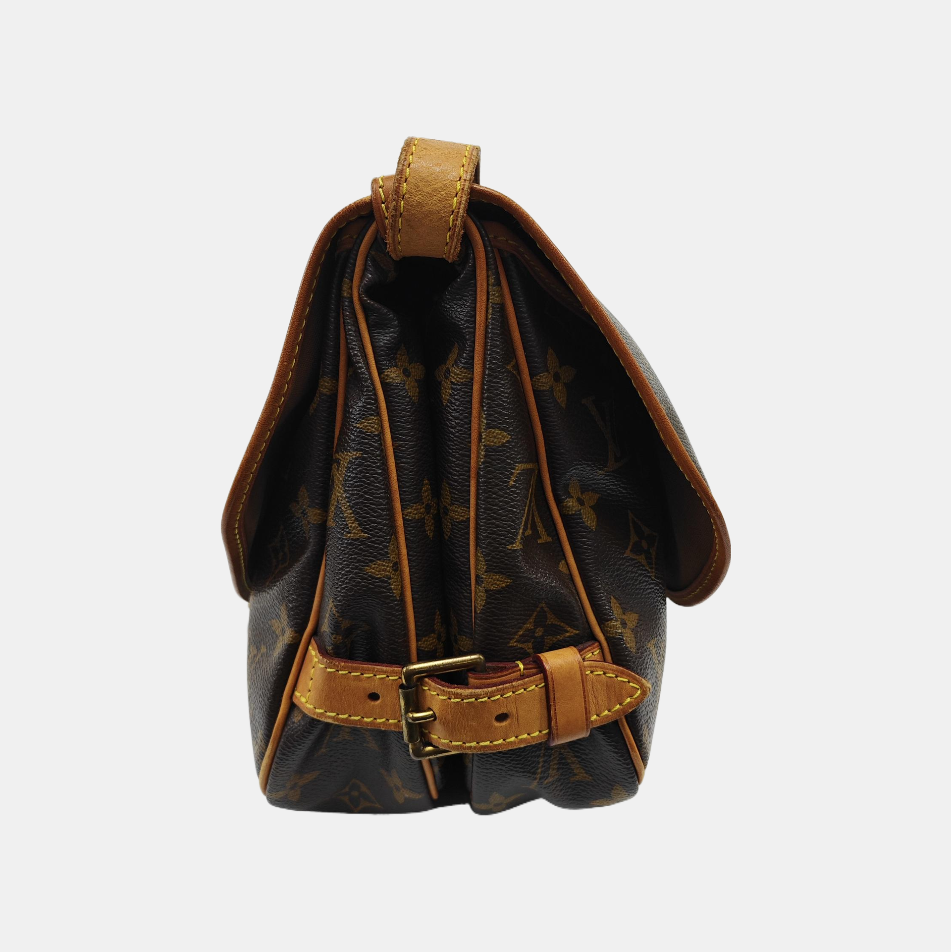 SAUMUR 30 Monogram Coated Canvas Brown