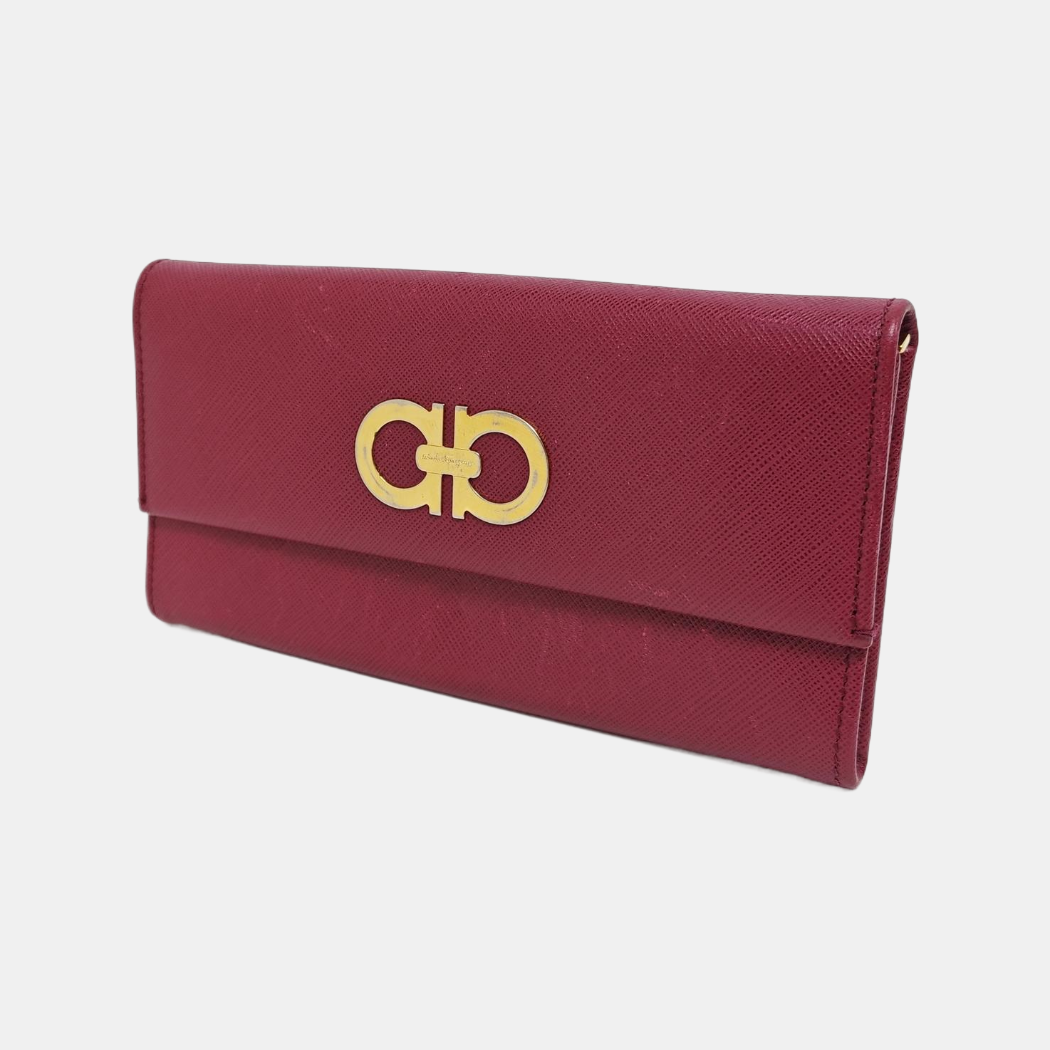 Authenticated pre-owned  Gancini Calfskin Red Wallet - Wallet at Looply