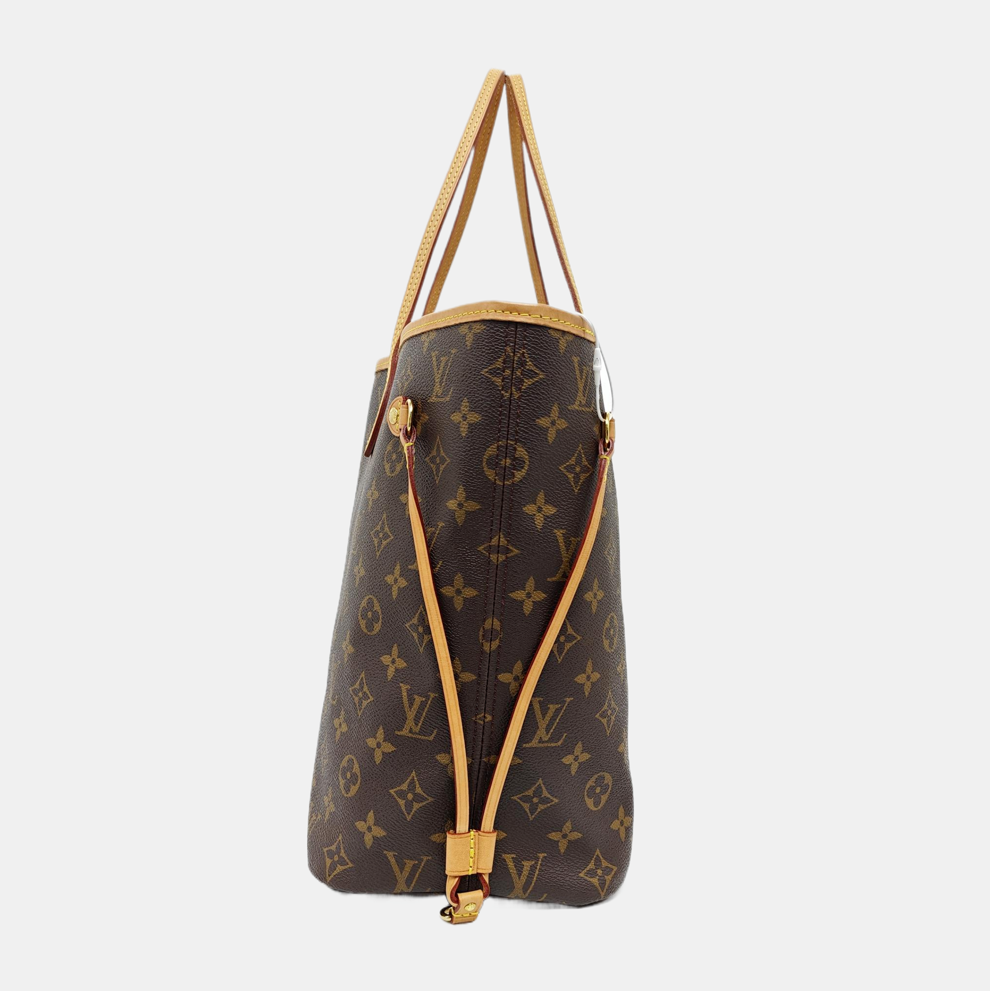 NEVERFULL MM Monogram Coated Canvas Brown
