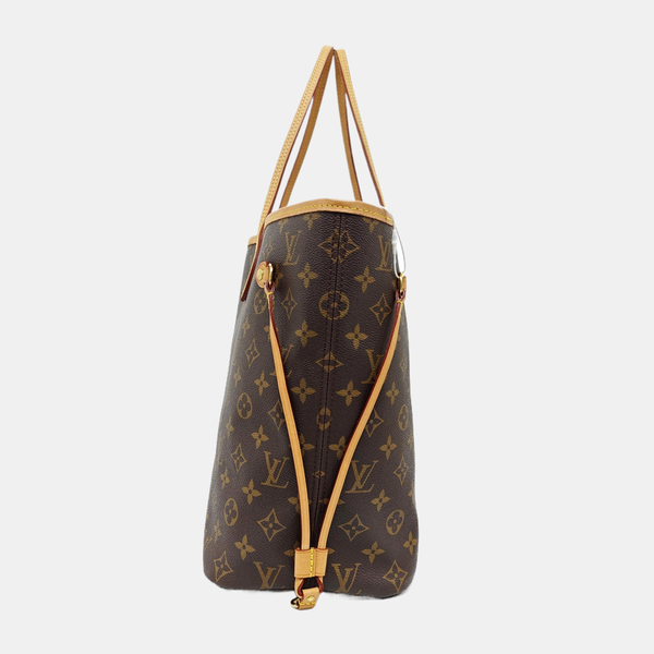 NEVERFULL MM Monogram Coated Canvas Brown