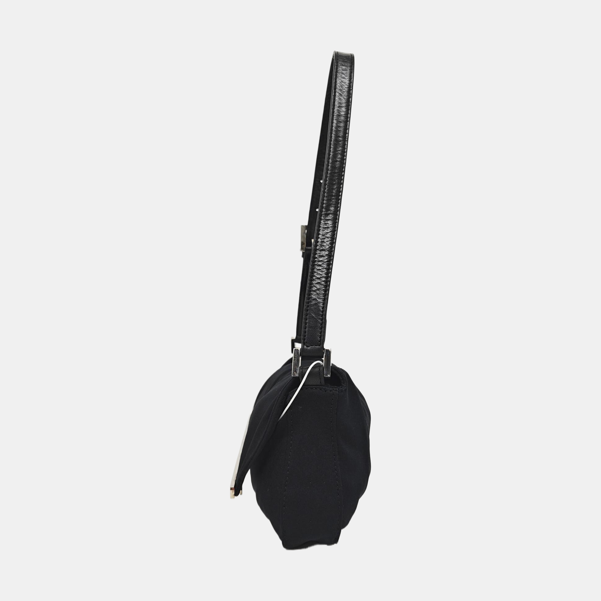 Fabric Shoulder Bag Black