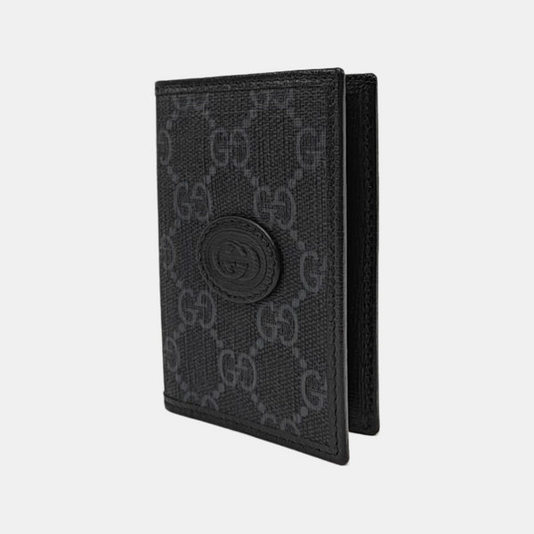 Retro Monogram Coated Canvas Black Card Holder