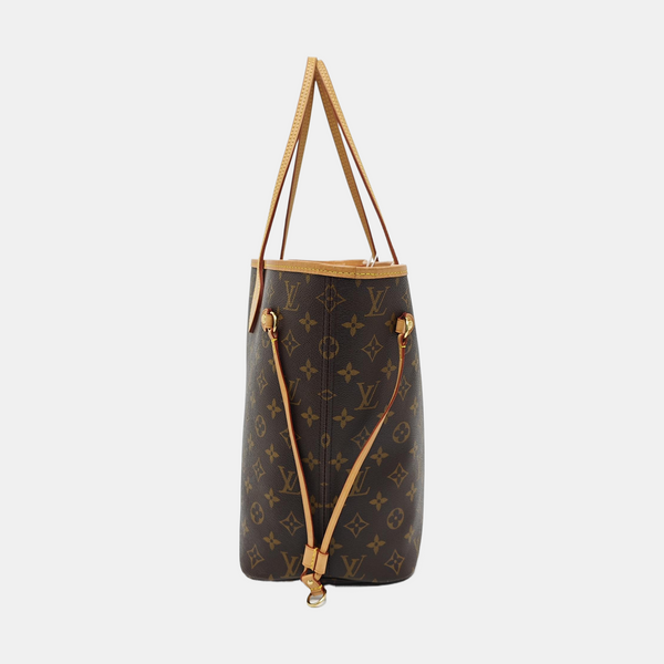 NEVERFULL MM Monogram Coated Canvas Brown