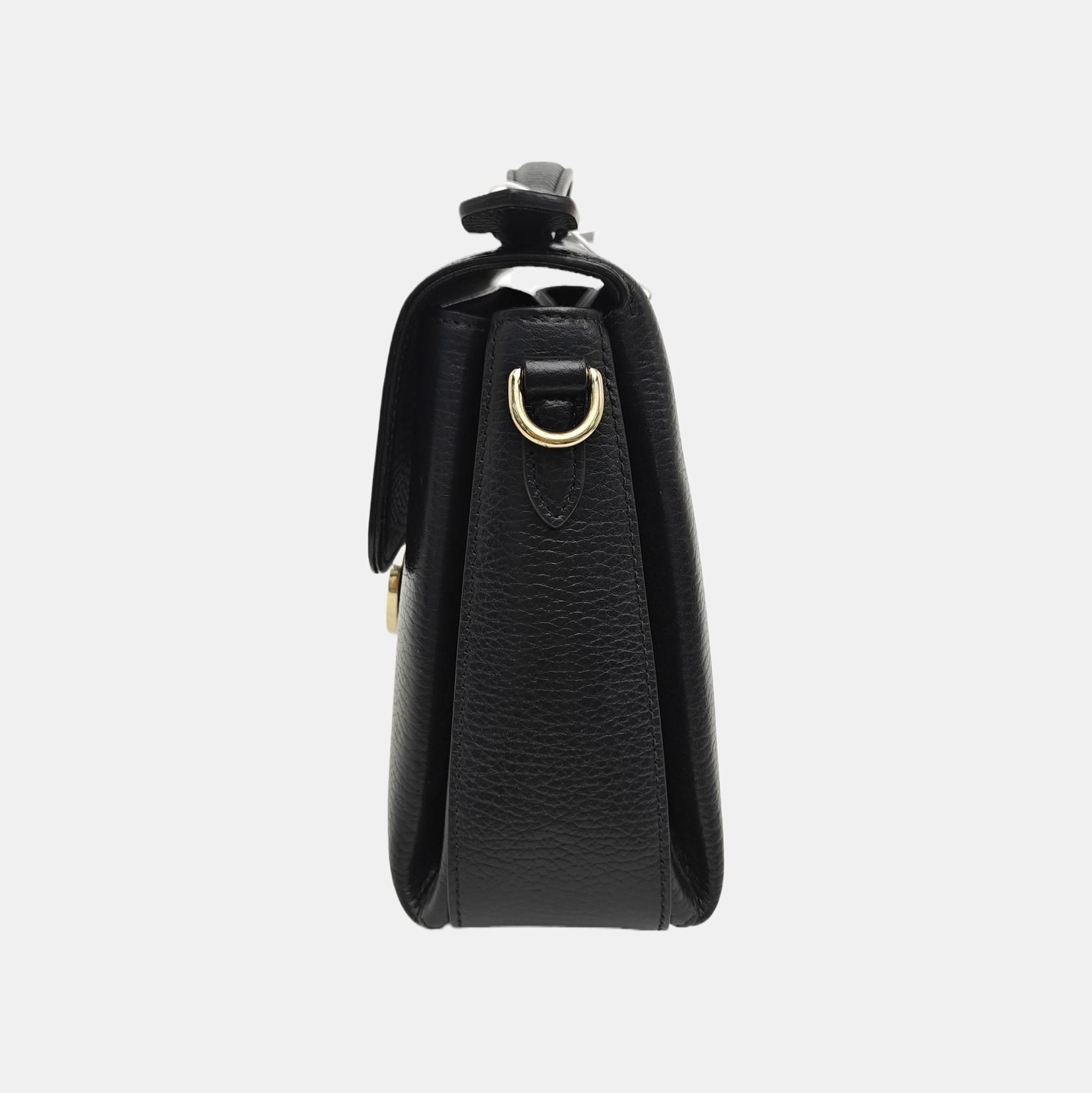 Interlocking G Large Calfskin Black