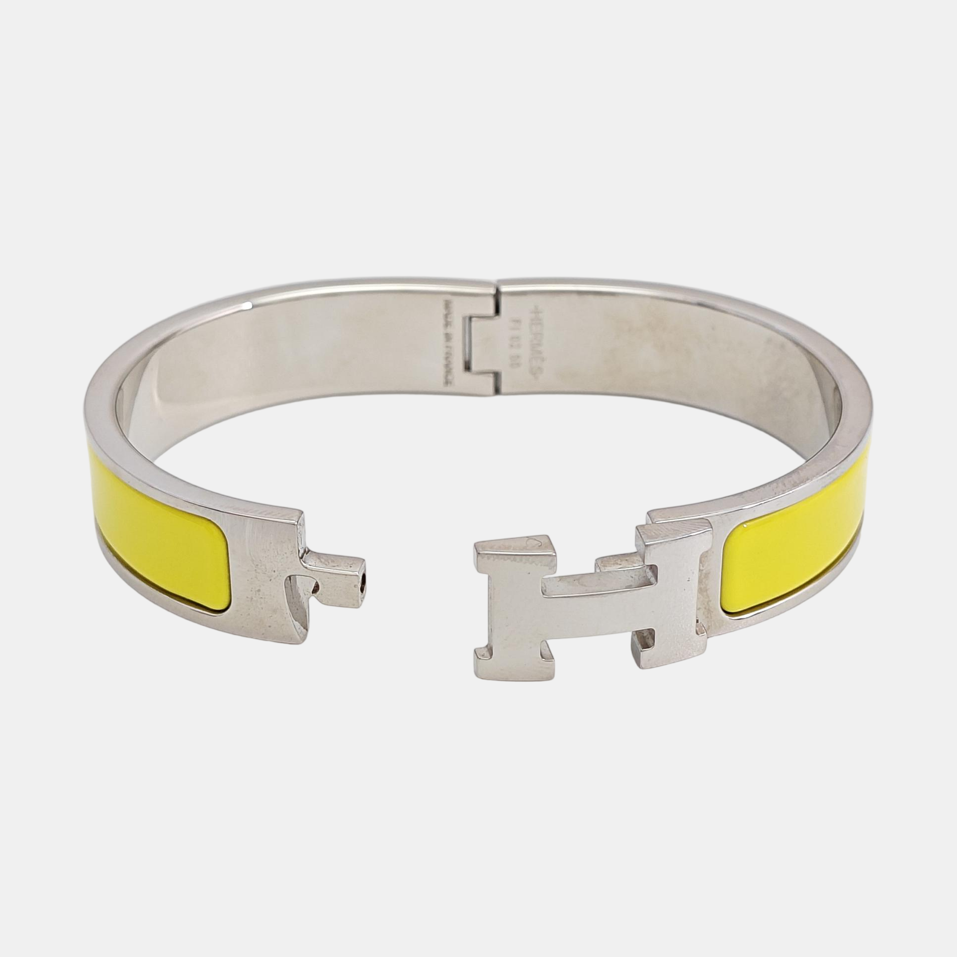 Clic H Metal Silver Bangle
