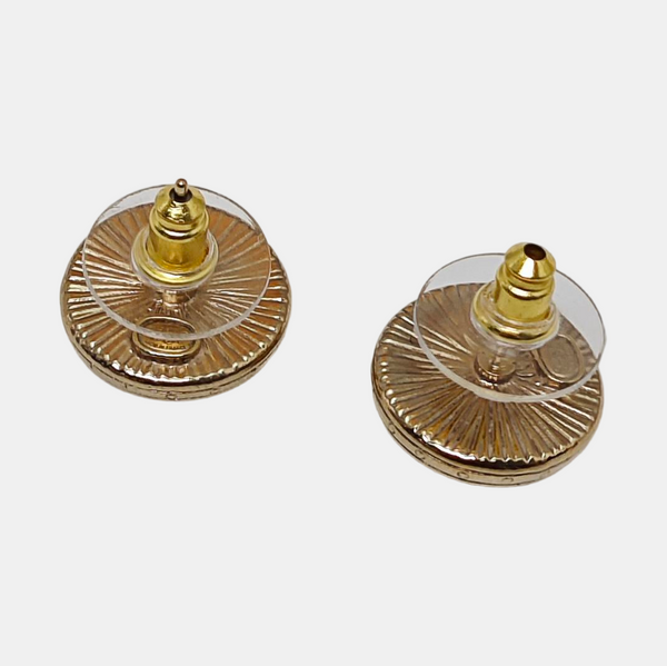 Metal Clear Stud Earrings