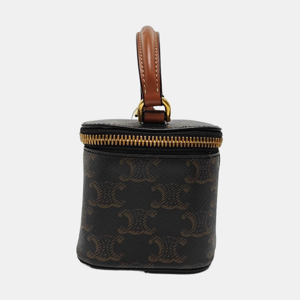 Coated Canvas Shoulder Bag Black
