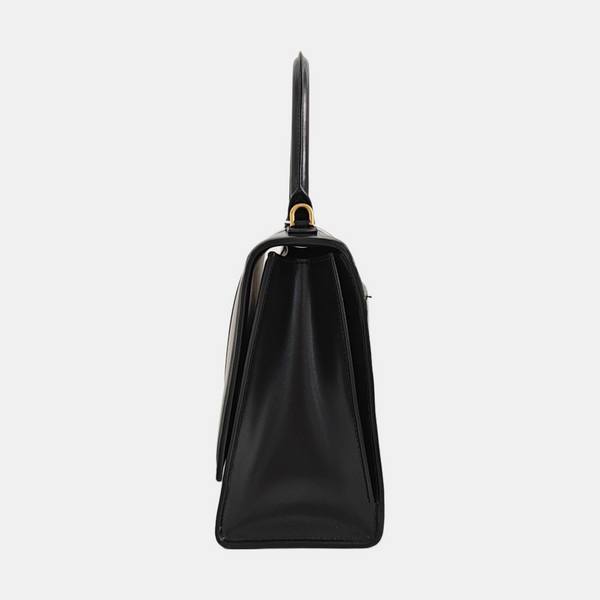 Hourglass Small Calfskin Black