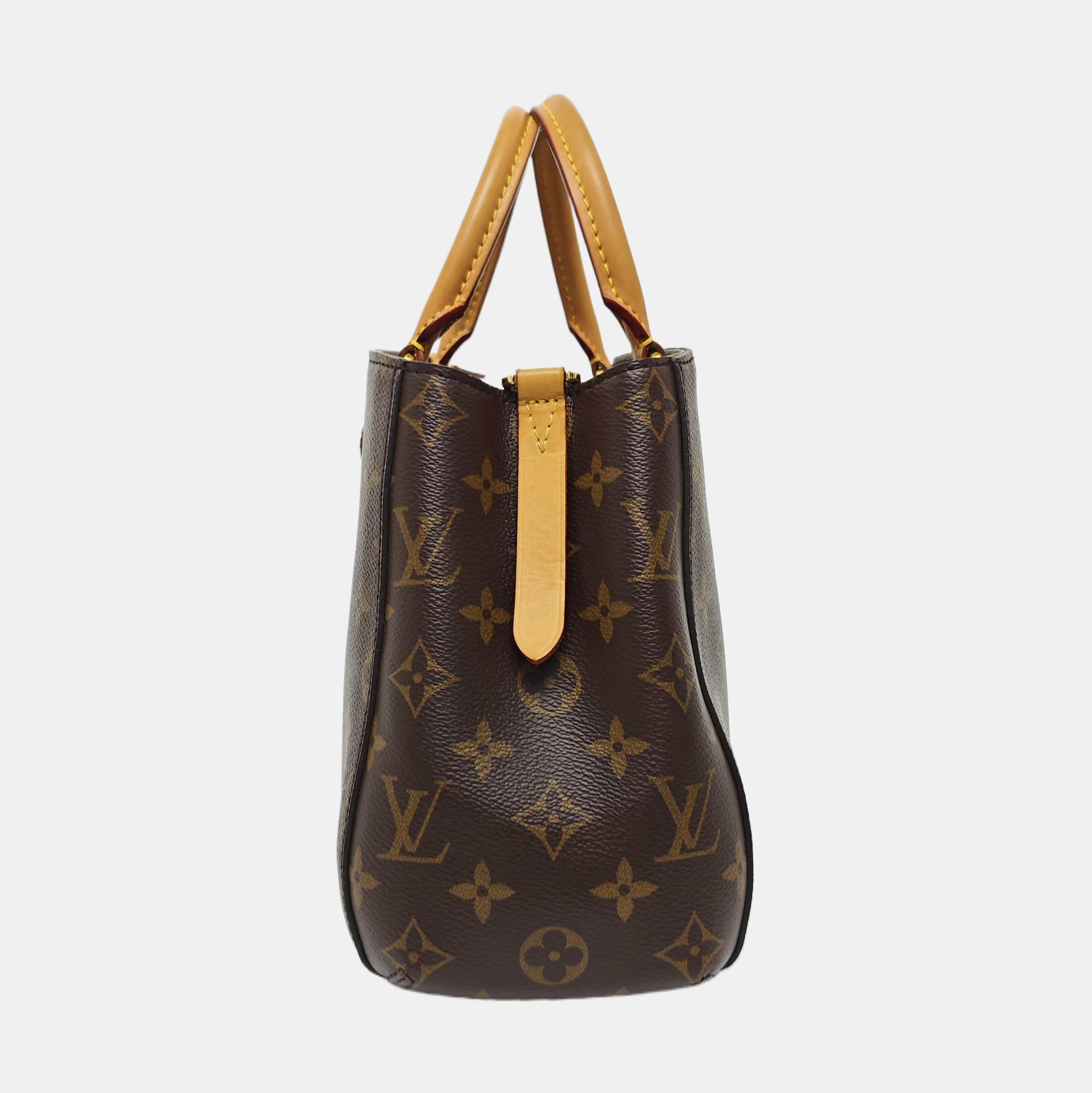 MONTAIGNE BB Monogram Coated Canvas Brown