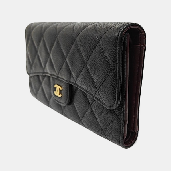 CLASSIC FLAP Mini Quilted Grained Calfskin Black