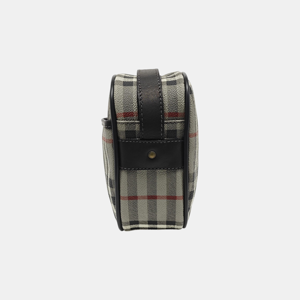 Coated Canvas Shoulder Bag Gray