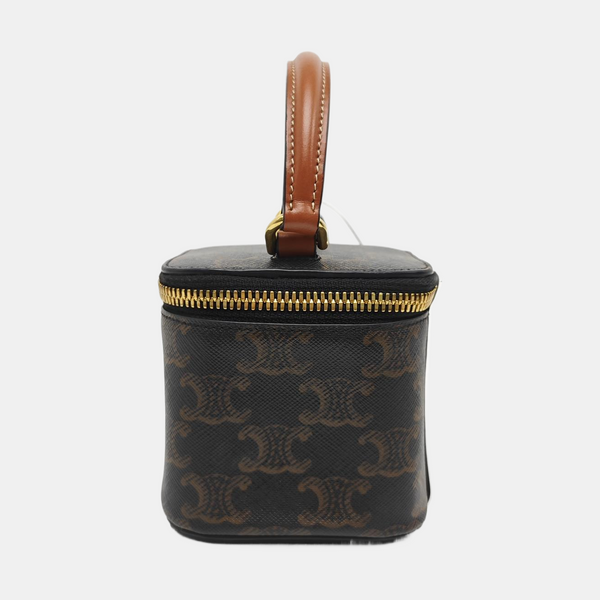 Coated Canvas Shoulder Bag Black