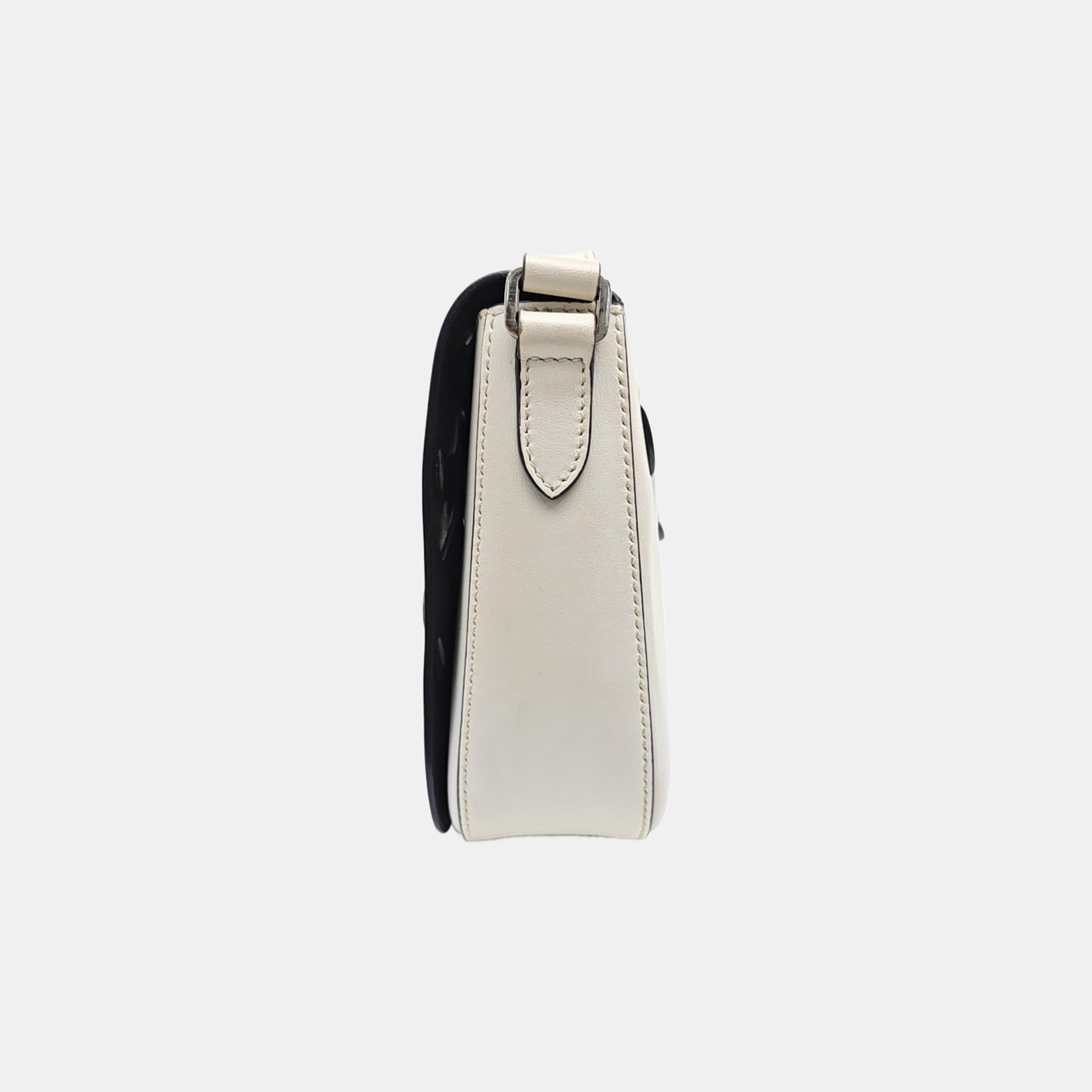Calfskin Shoulder Bag White
