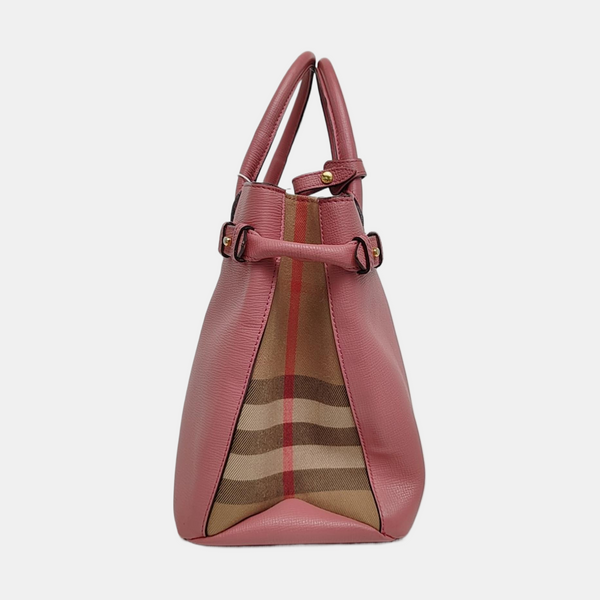 Authenticated pre-owned  The Banner Medium Calfskin Pink - Tote Bag at Looply