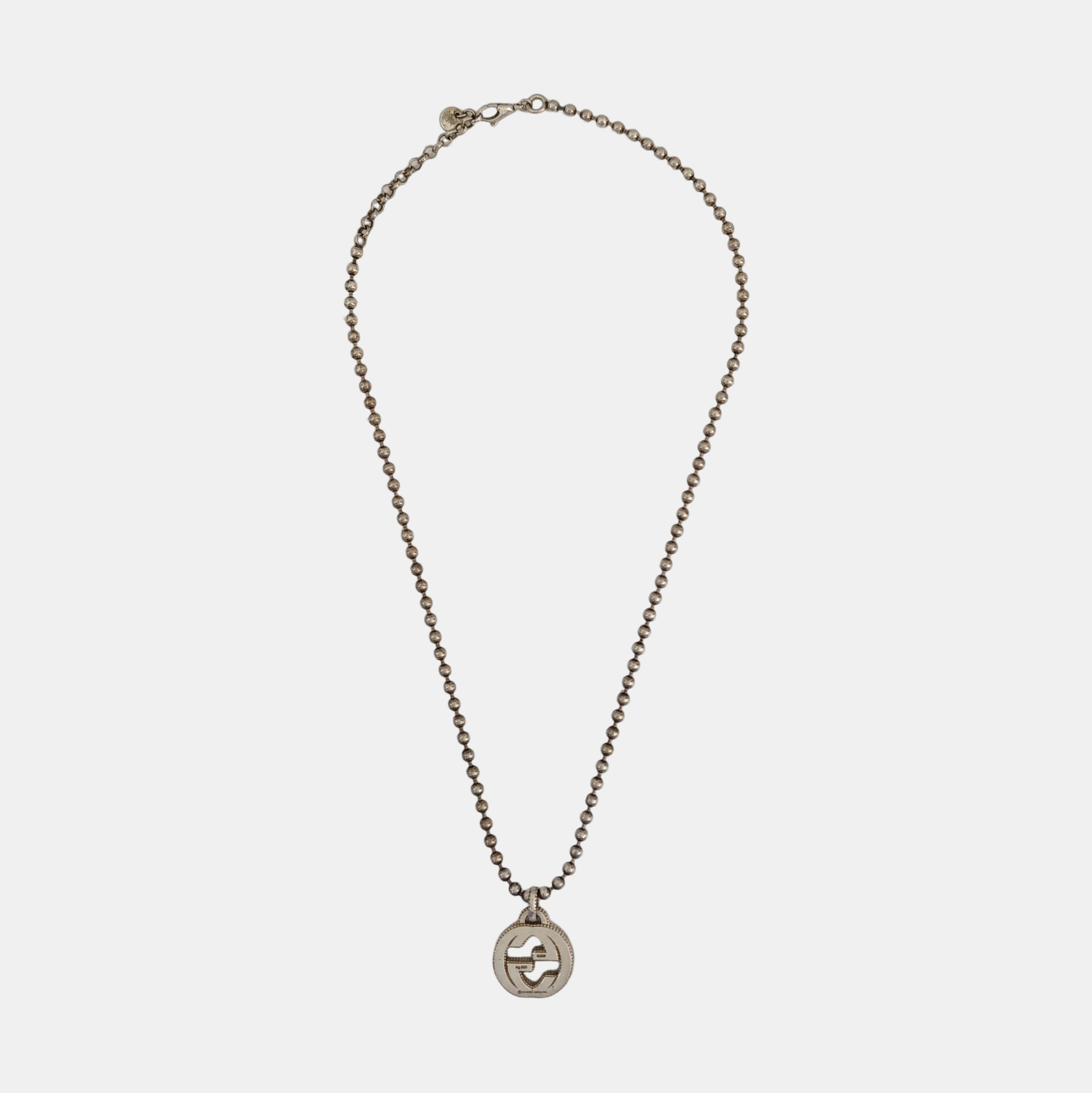 Interlocking G 925 Sterling Silver Necklace