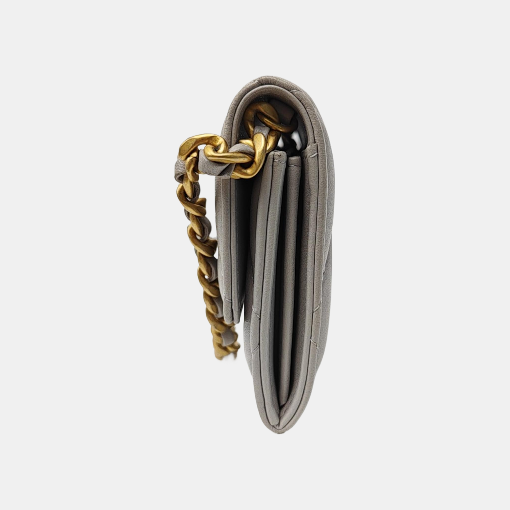 CHANEL 19 Small Quilted Lambskin Gray