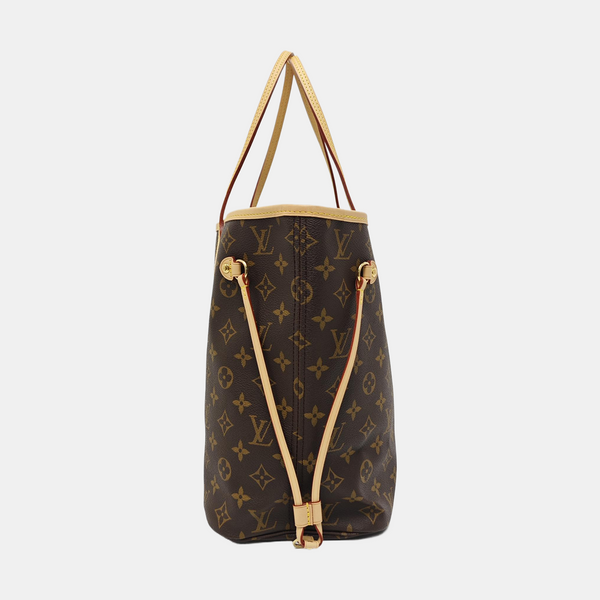 NEVERFULL MM Monogram Coated Canvas Brown