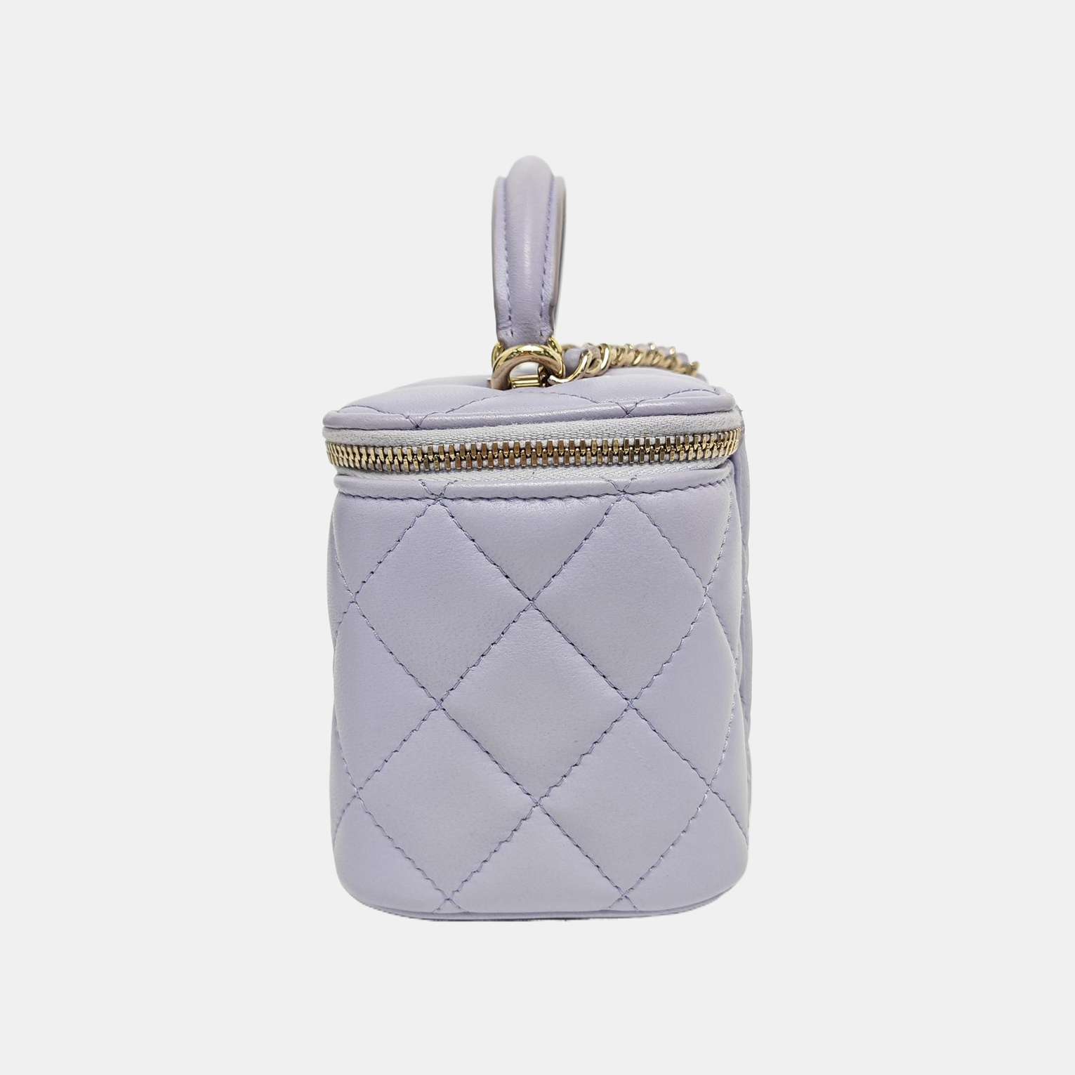 VANITY CASE Small Quilted Lambskin Purple