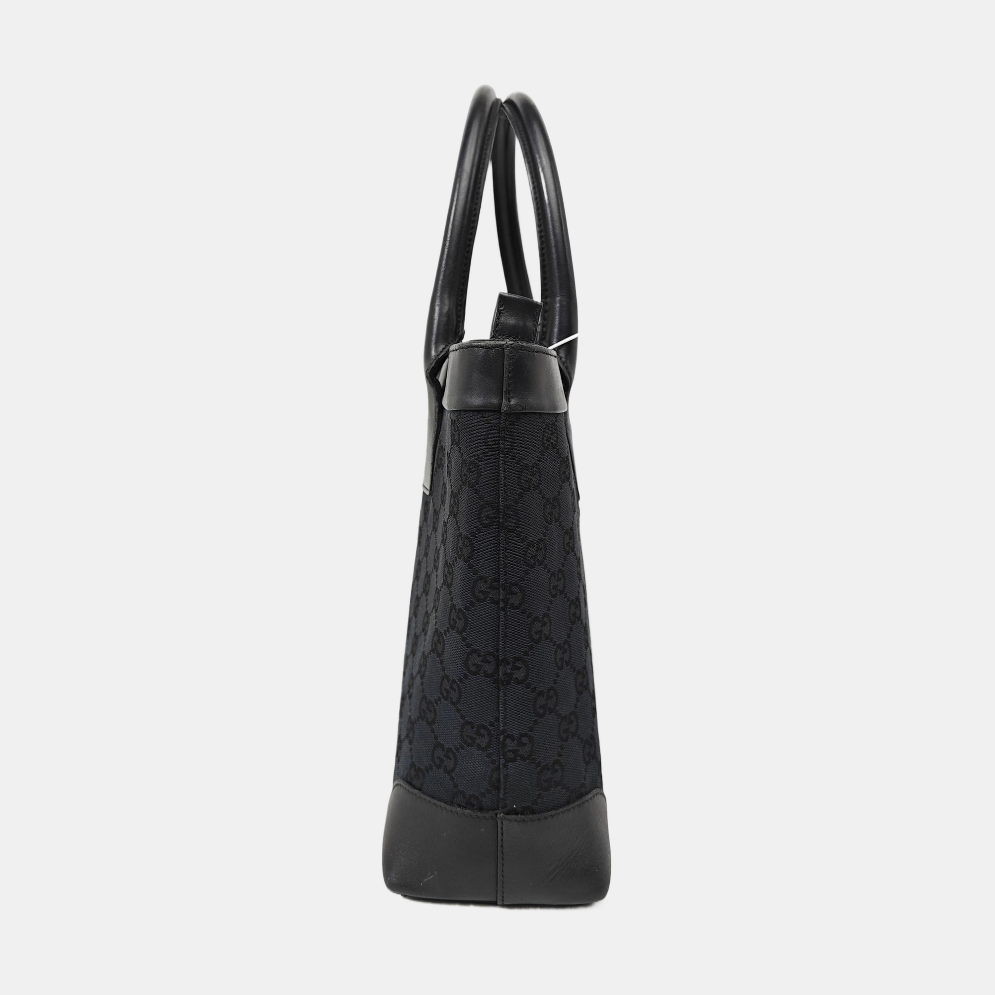Monogram Canvas Tote Bag Blue