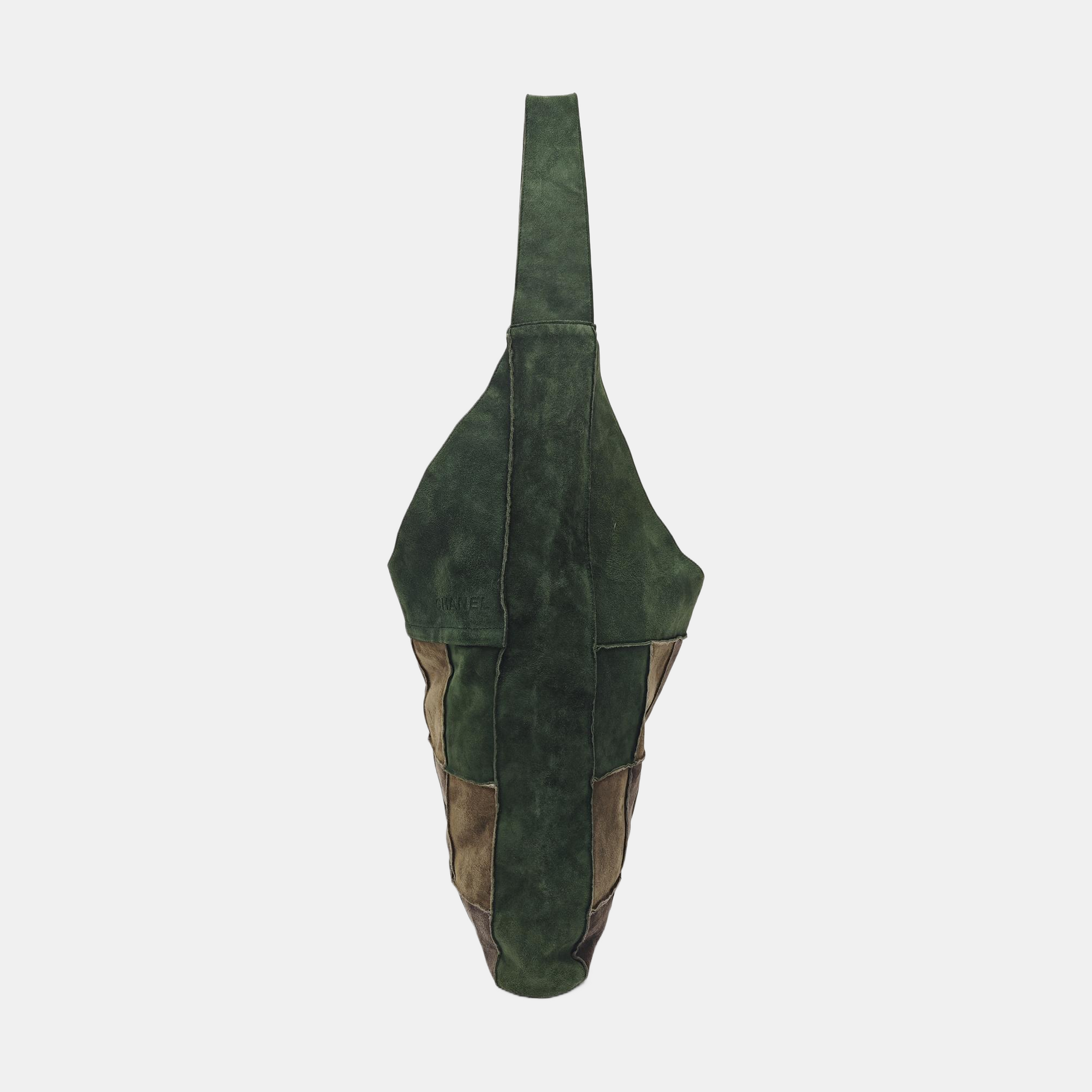 Suede Top Handle Bag Green