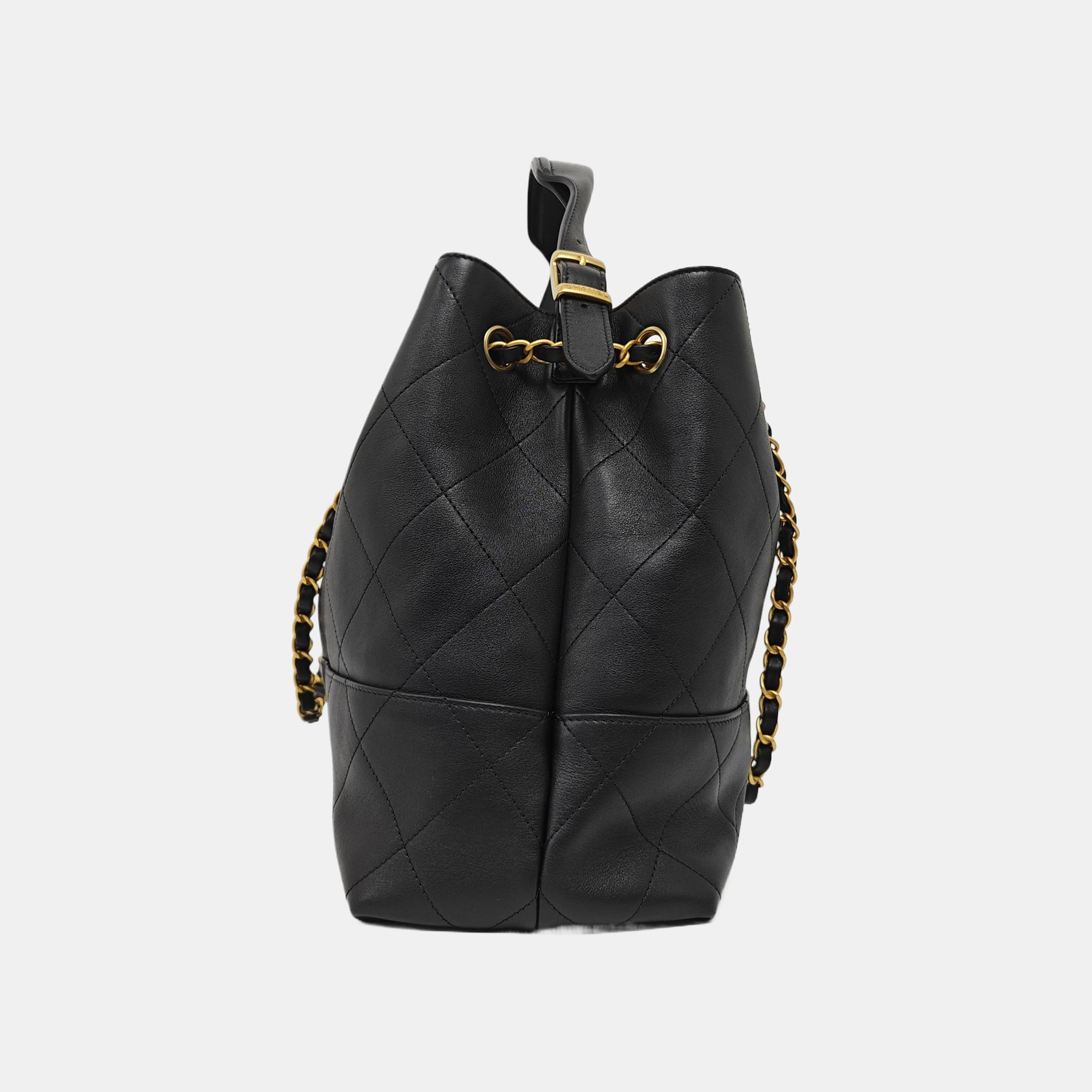 Quilted Calfskin Tote Bag Black