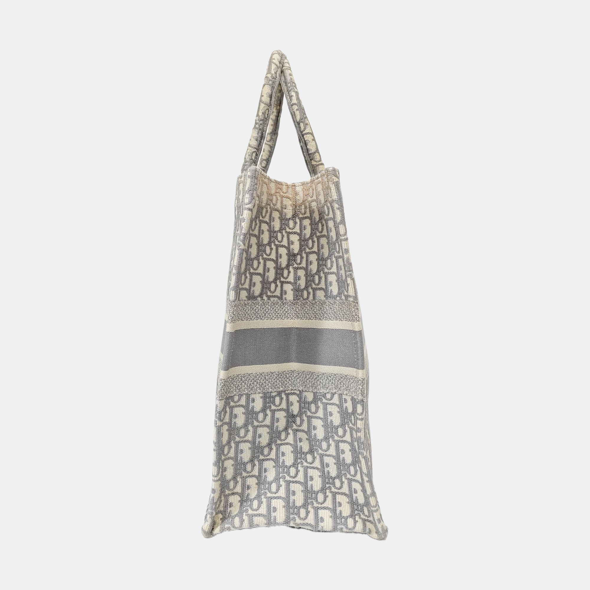 Book Tote Large Oblique Canvas Gray