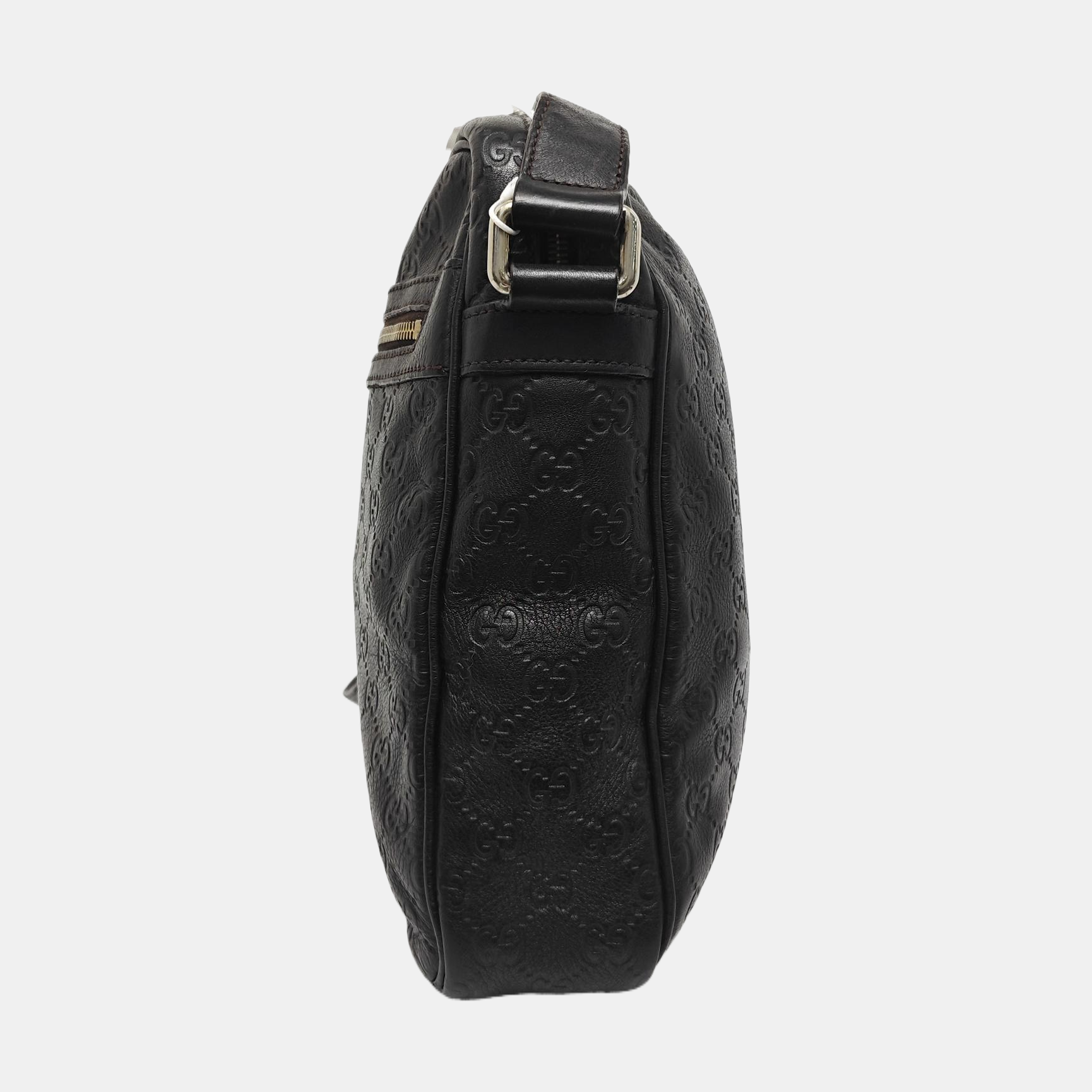 Monogram Calfskin Shoulder Bag Black