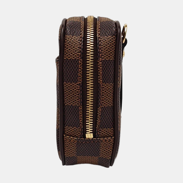 OKAPI Damier Ebene Coated Canvas Brown