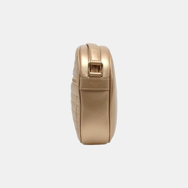 C CHARM Quilted Leather Gold