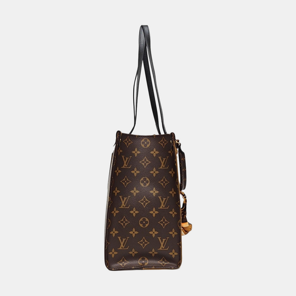 ONTHEGO MM Monogram Coated Canvas Brown