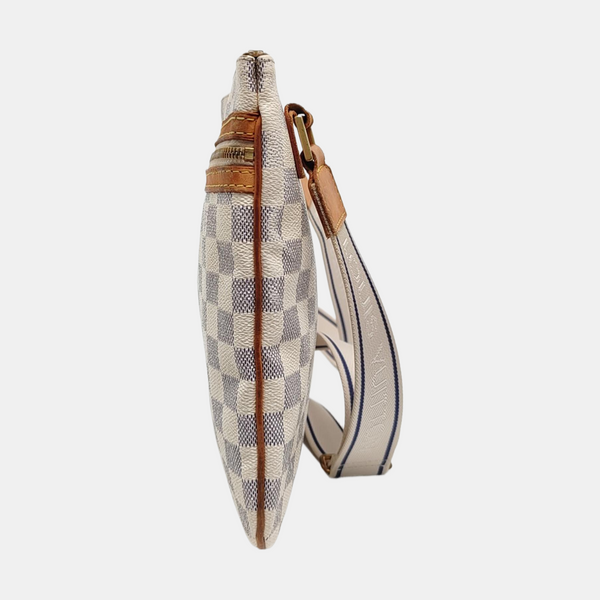 BOSPHORE Damier Azur Coated Canvas White