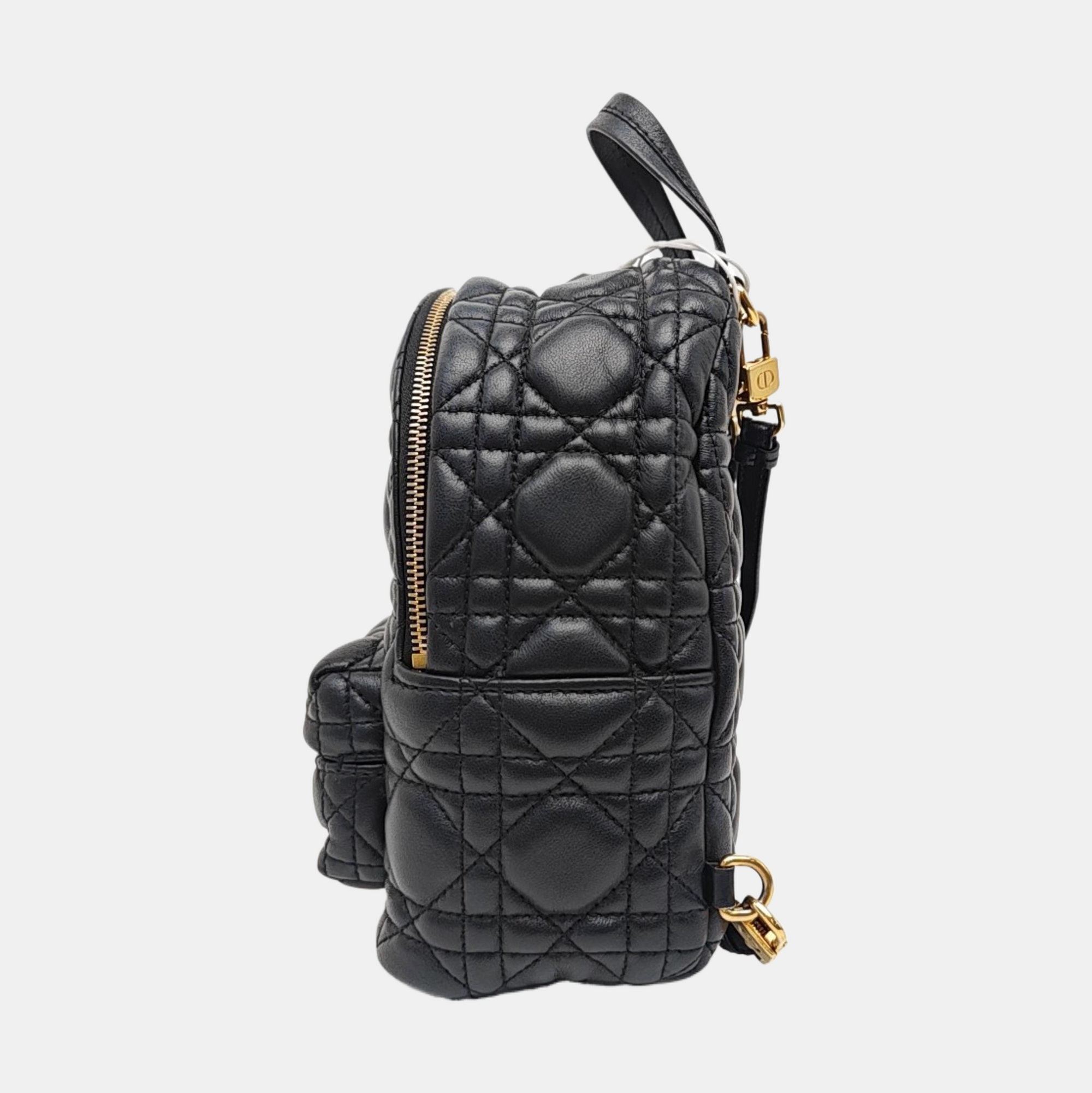Cannage Lambskin Backpack Mini Black