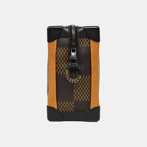 SOFT TRUNK Damier Ebene Coated Canvas Brown