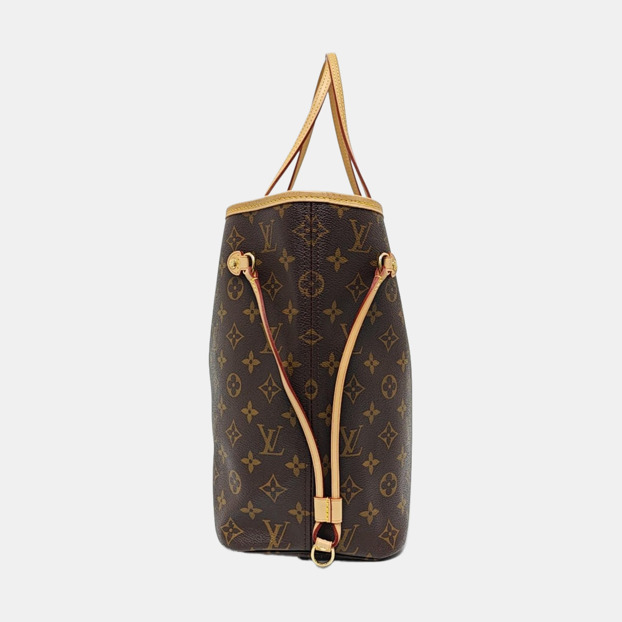 NEVERFULL MM Monogram Coated Canvas Brown