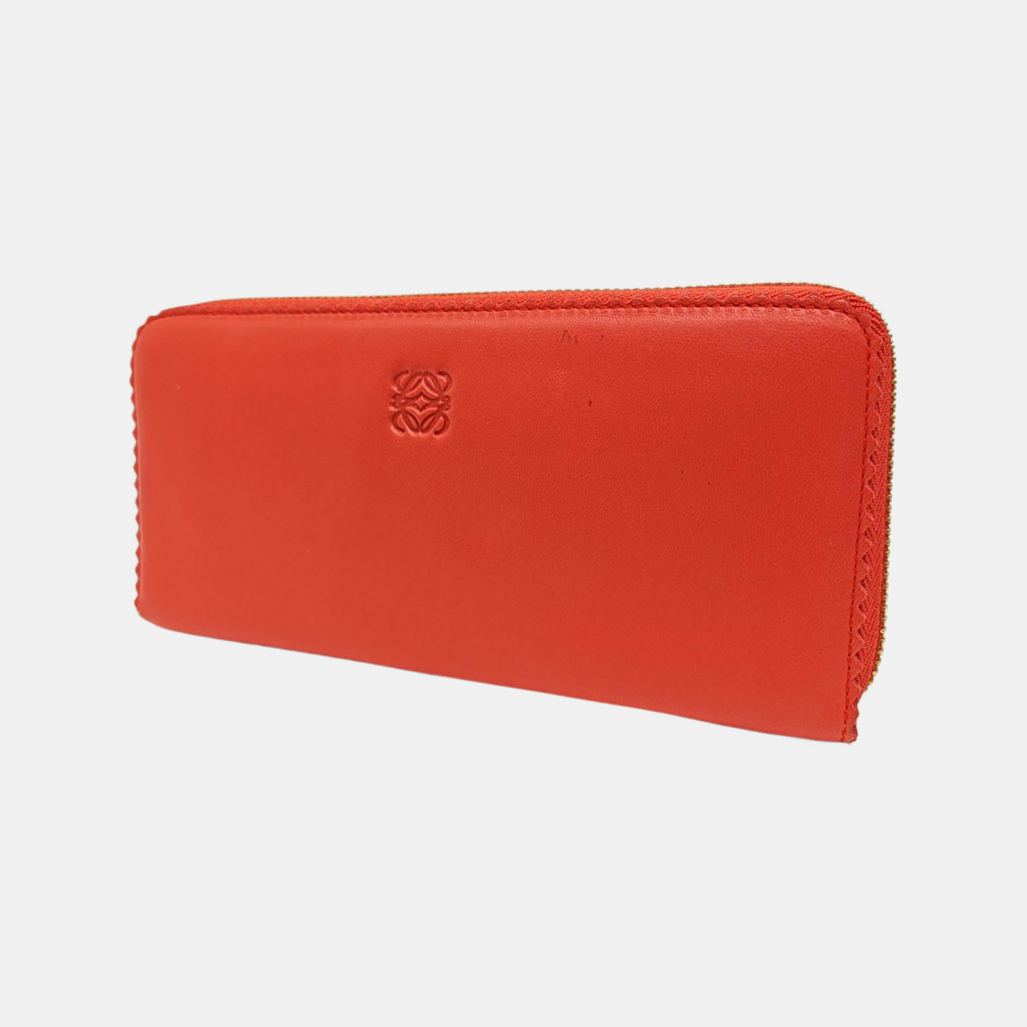 Brand Lambskin Red Wallet