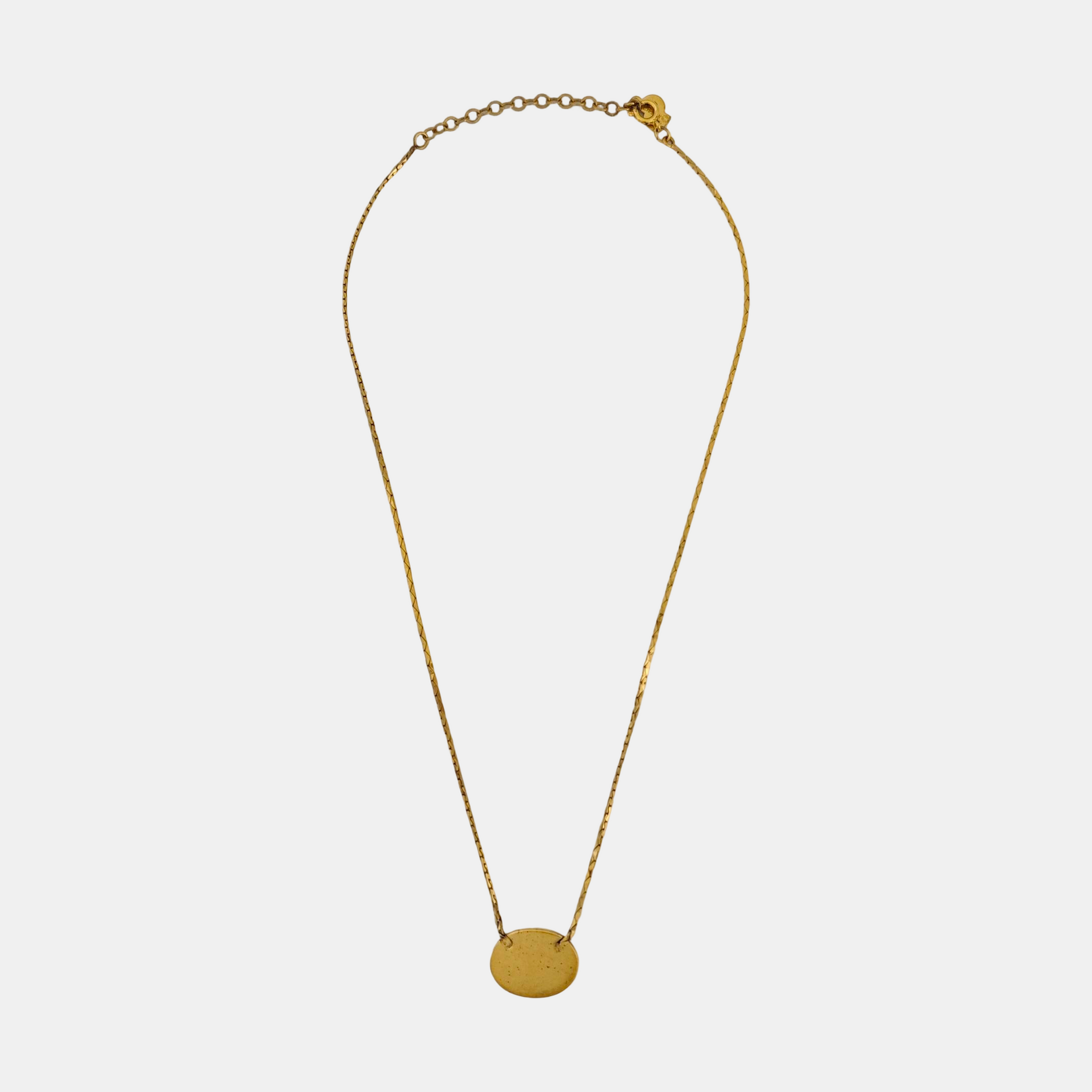 Dior Oblique Metal Gold Necklace