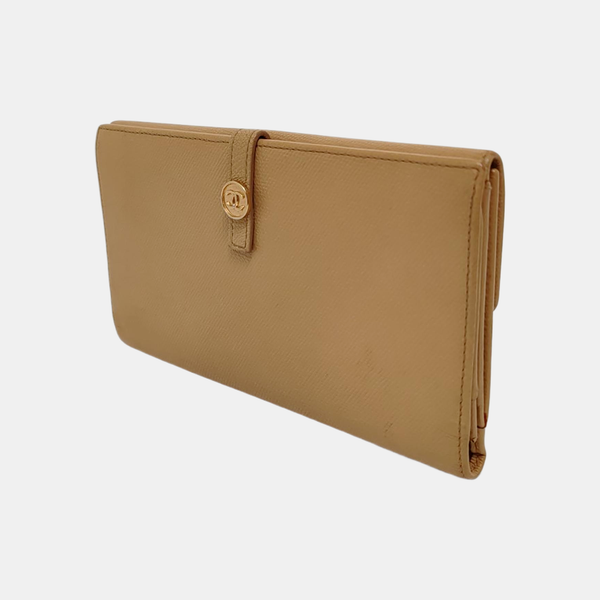 Grained Calfskin Wallet Yellow