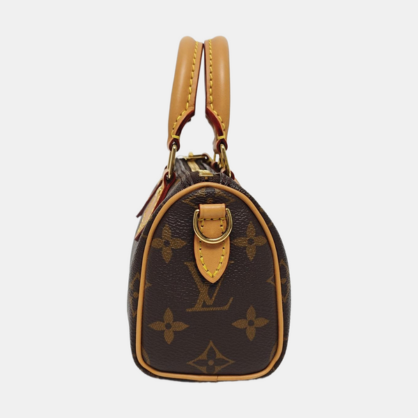 SPEEDY Nano Monogram Coated Canvas Brown
