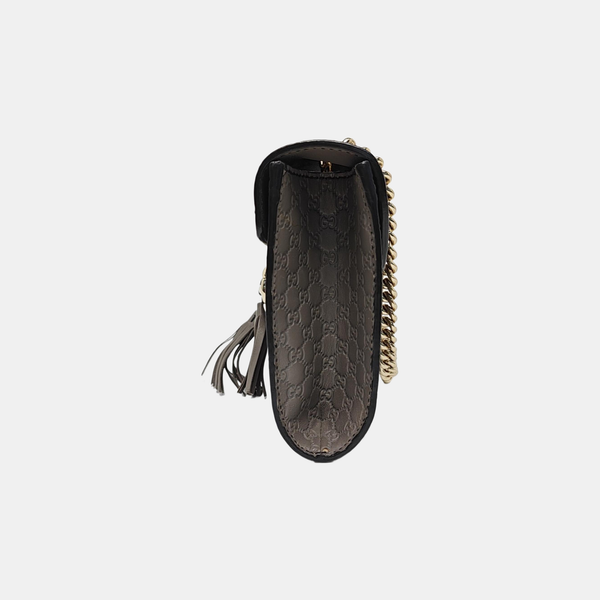Emily Chain Monogram Calfskin Gray