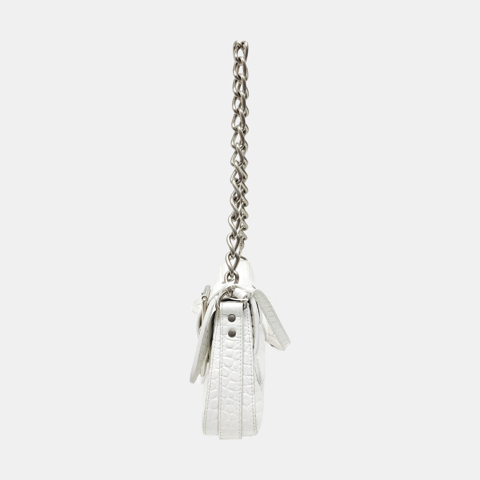Calfskin Shoulder Bag White