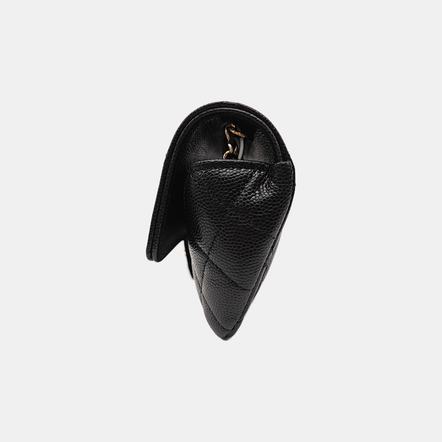 CLASSIC FLAP Super Mini Quilted Grained Calfskin Black