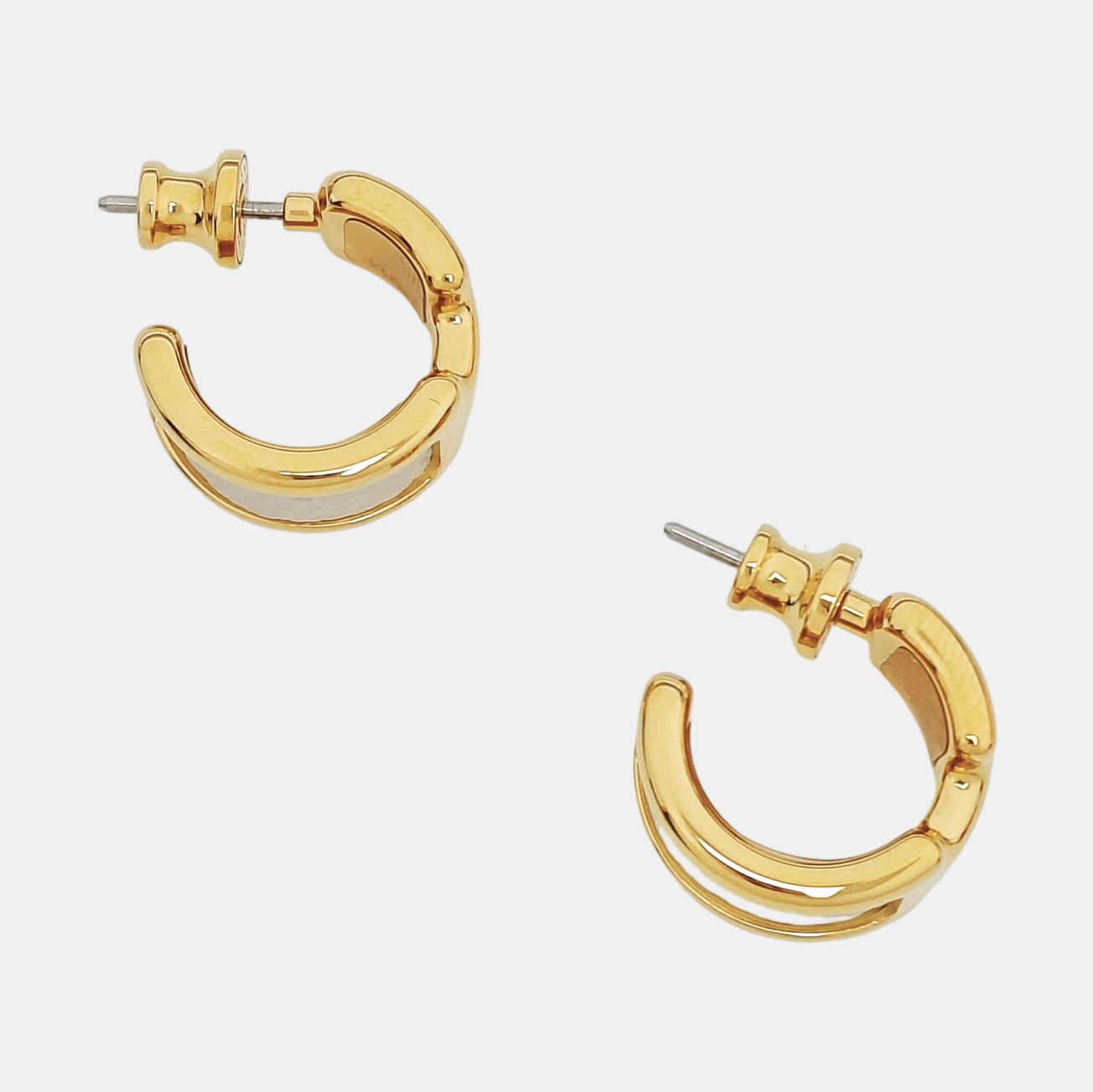 Metal Gold Stud Earrings