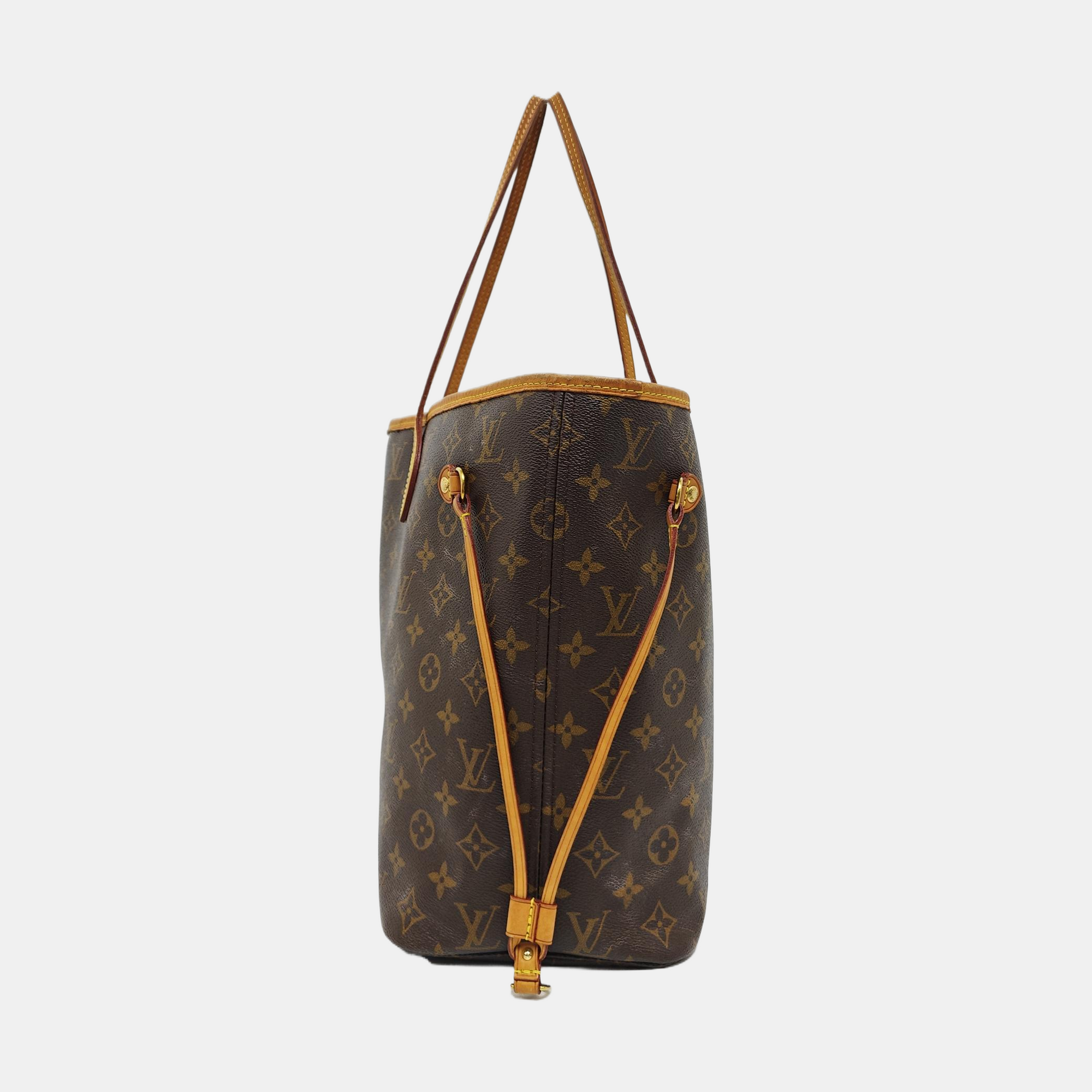 NEVERFULL MM Monogram Coated Canvas Brown