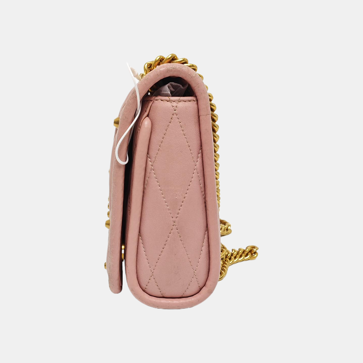 Quilted Leather Shoulder Bag Pink