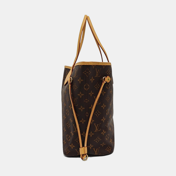 NEVERFULL MM Monogram Coated Canvas Brown