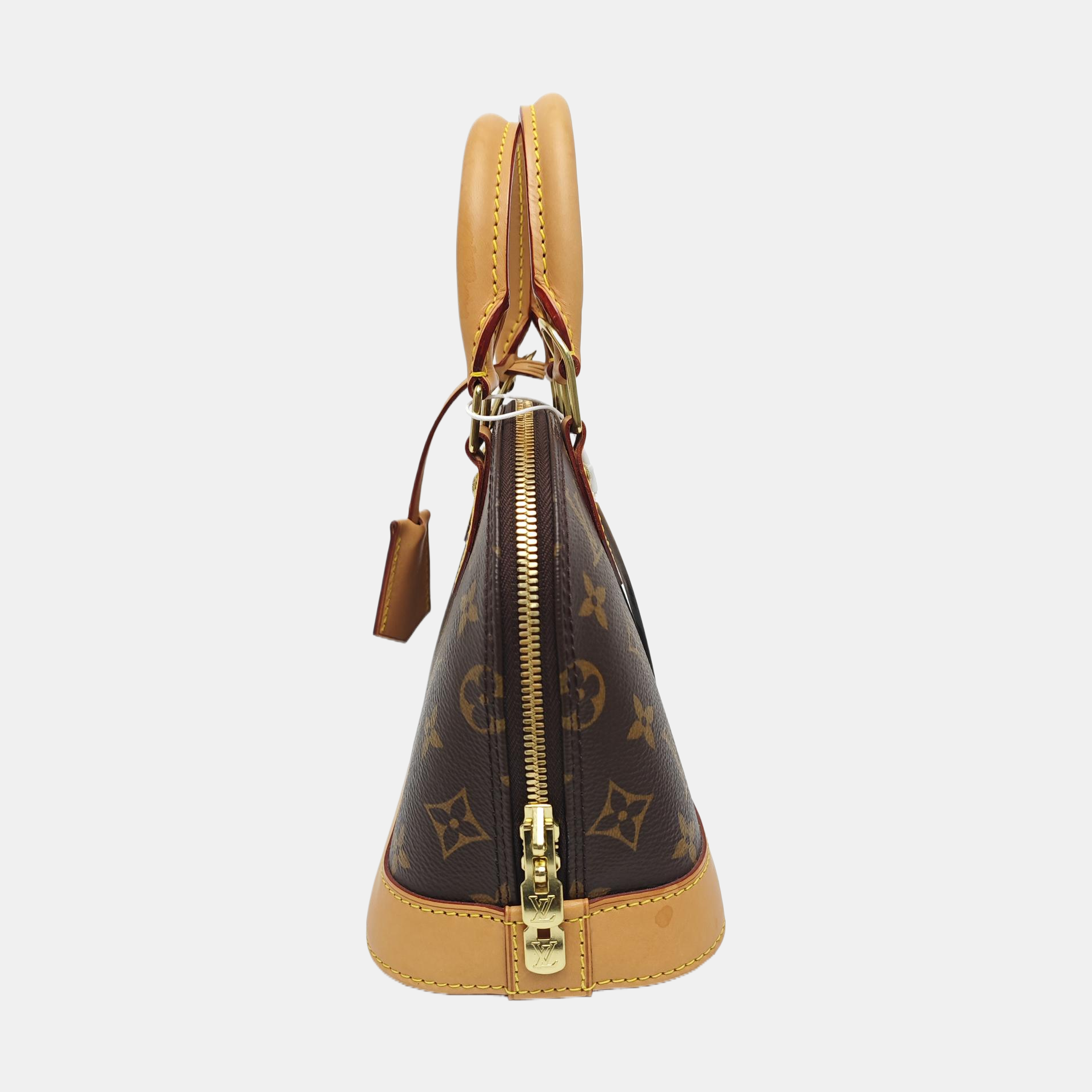 ALMA BB Monogram Coated Canvas Brown