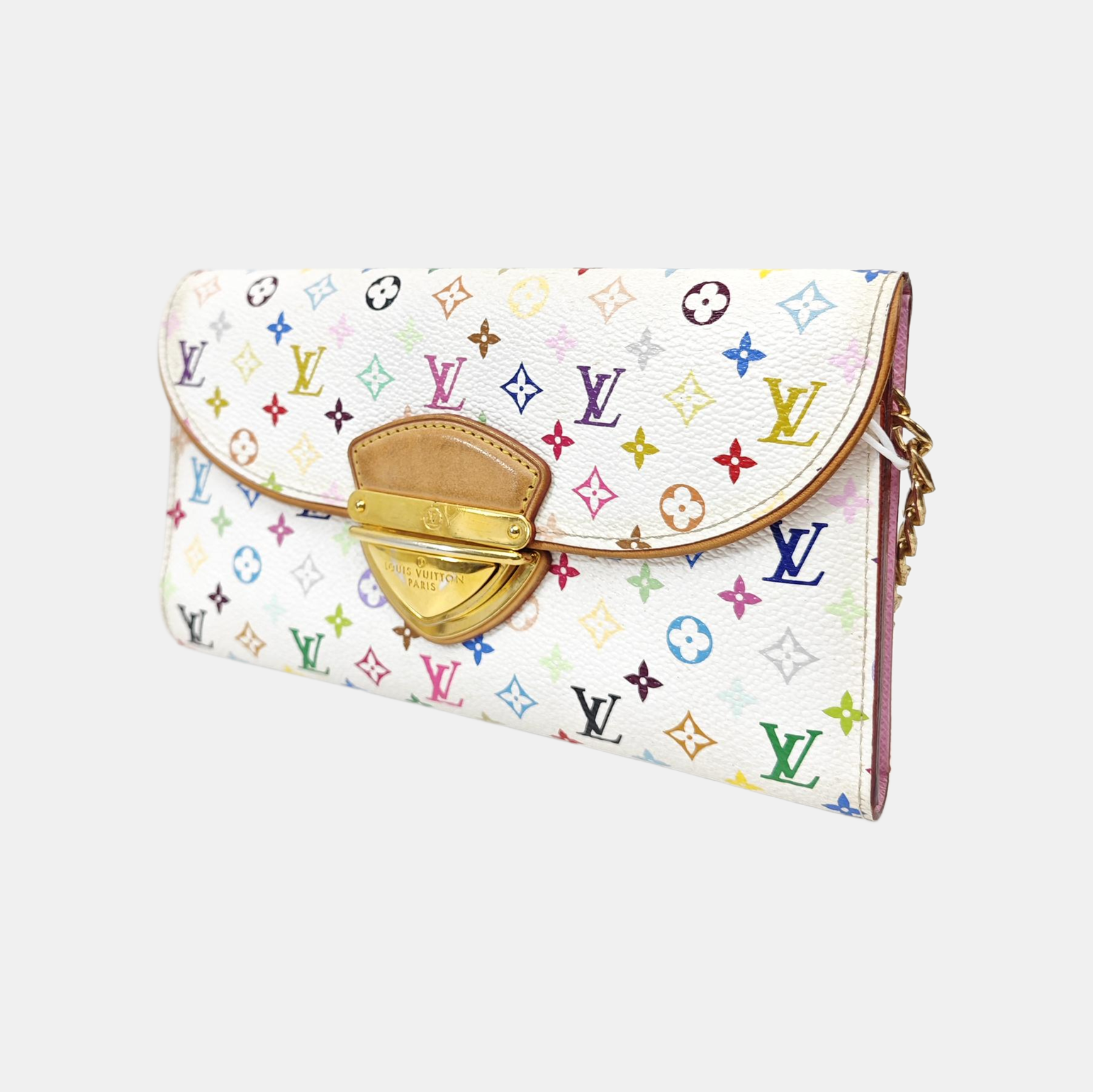 LV × TM EUGENIE Monogram Coated Canvas White Wallet