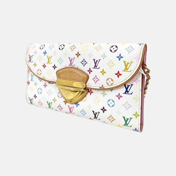 LV × TM EUGENIE Monogram Coated Canvas White Wallet