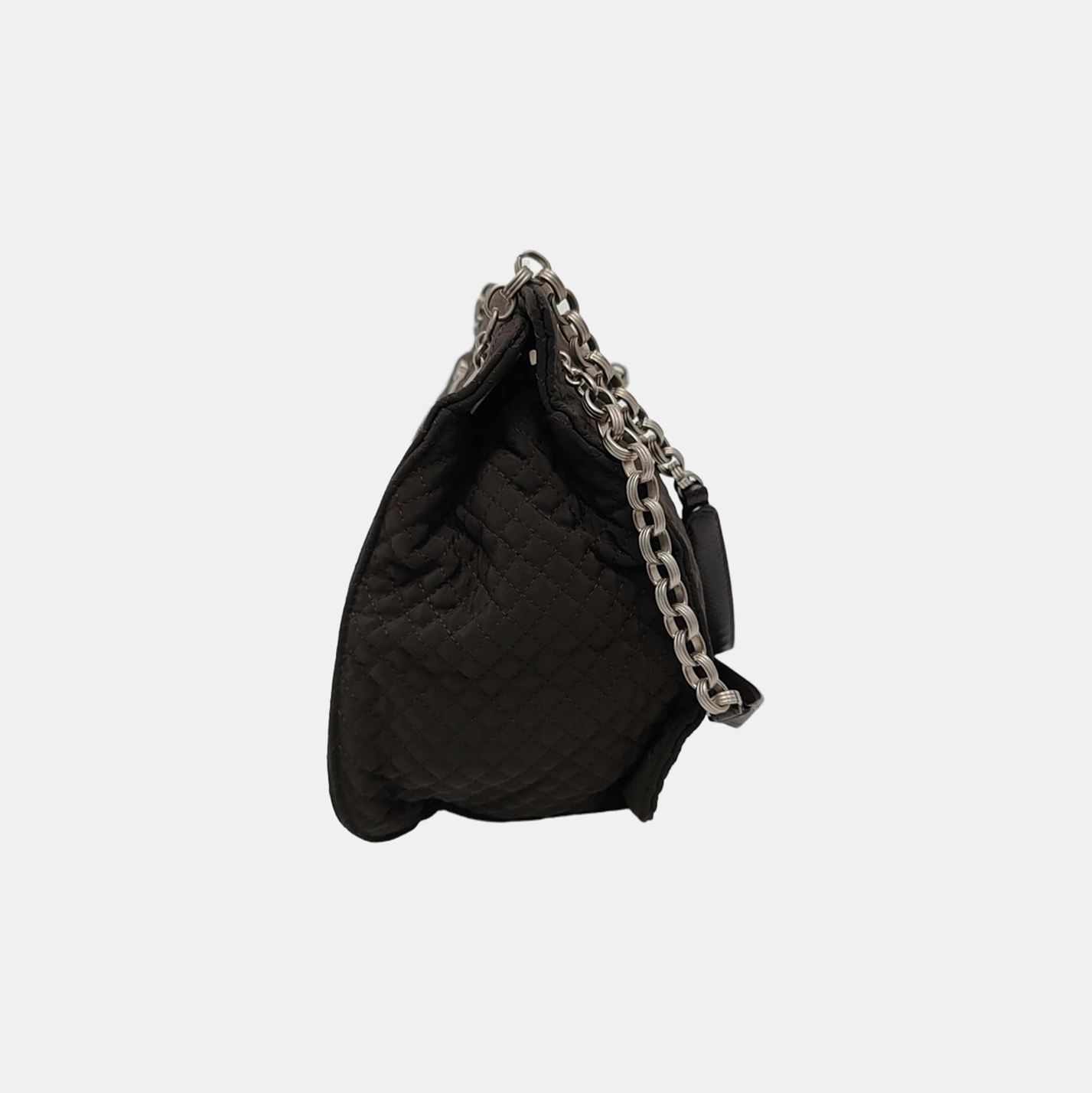 Quilted Canvas Tote Bag Brown